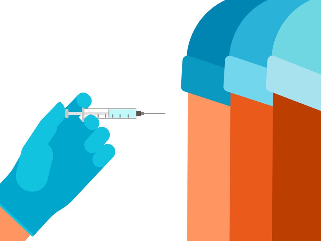 We Are Vaccinated Graphic Illustration.
