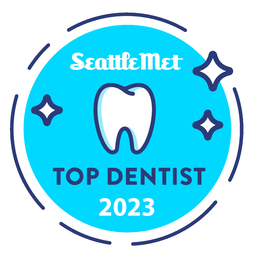 Seattle Met Badge for Top Dentist in 2023.